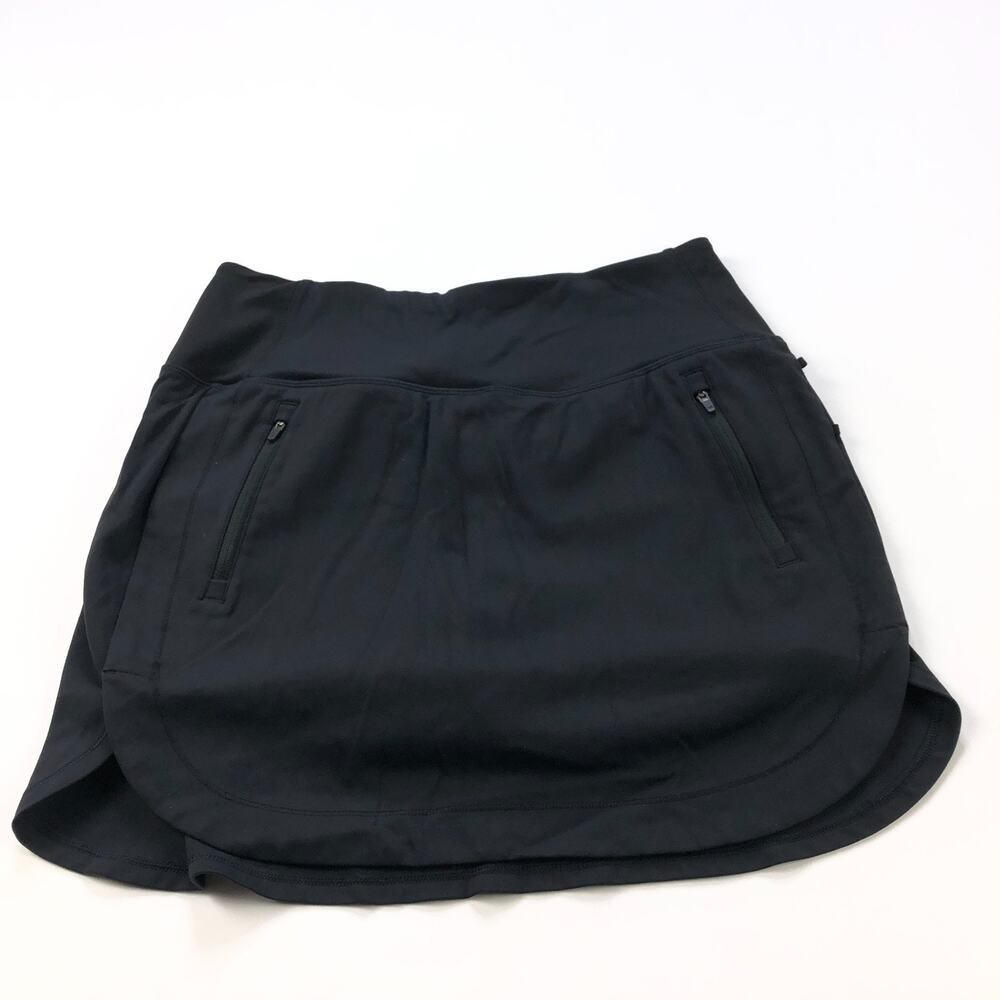 Athleta Fairway Golf Skort MED (Fits 28W) Tennis Skirt Shorts 4" Black 983365